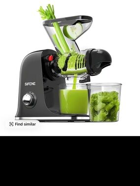 Black Cold-Press Juicer - Low-Speed Juice Extractor